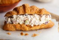 Creamy Chicken Salad Croissant Sandwich Recipe