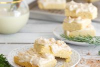 Cardamom Cookie Bars with Eggnog Cream Cheese Frosting