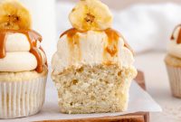 Decadent Banoffee Cupcakes Recipe with Caramel Banana Topping