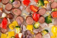 Sheet-Pan Roasted Sausage with Golden Vegetables