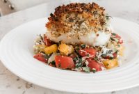 Broiled Panko-Crusted Halibut with Fresh Tropical Salsa