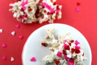 White Chocolate Valentine Haystack Cookies — Red Candy Treats