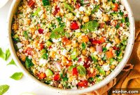 Mediterranean Couscous Salad with Lemon Herb Dressing