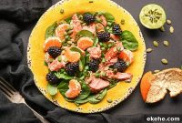 Salmon, Spinach & Mandarin Orange Salad Recipe for Weeknights