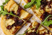Pear, Brie & Caramelized Onion Flatbread Recipe