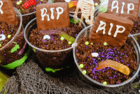 Graveyard Dirt Cupcakes in a Cup Recipe for Summerween