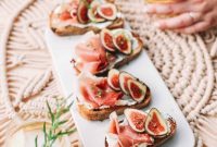 Fig and Prosciutto Crostini with Honey and Goat Cheese