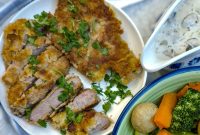 Crispy Crumbed Pork Chops with Mushroom Mustard Sauce