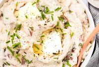 Creamy Red-Skinned Mashed Potatoes with Herbs and Garlic