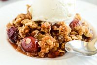 Homemade Cherry Crisp with Oat Topping Recipe