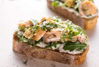 Crispy Salmon Tartine with Lemon-Dill Cream Cheese
