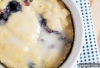 Keto Blueberry Mug Cake with Glaze Icing — 5-Minute Recipe