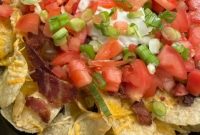 Crispy Irish Nachos with Cheddar, Bacon, and Sour Cream