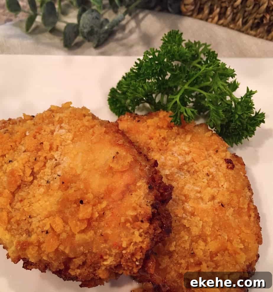 Two Oven Fried Pork Chops
