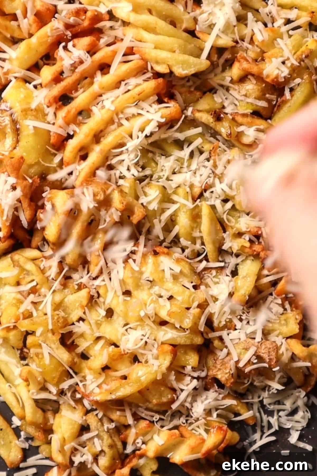 fries with truffle oil and parmesan