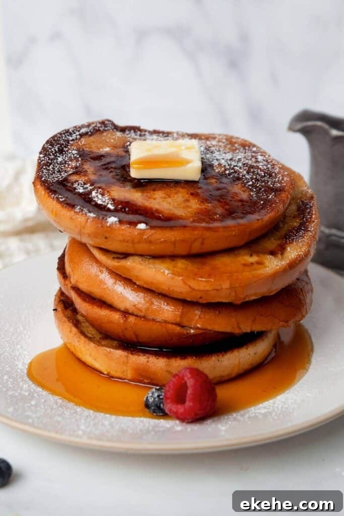 French toast bagels with maple syrup