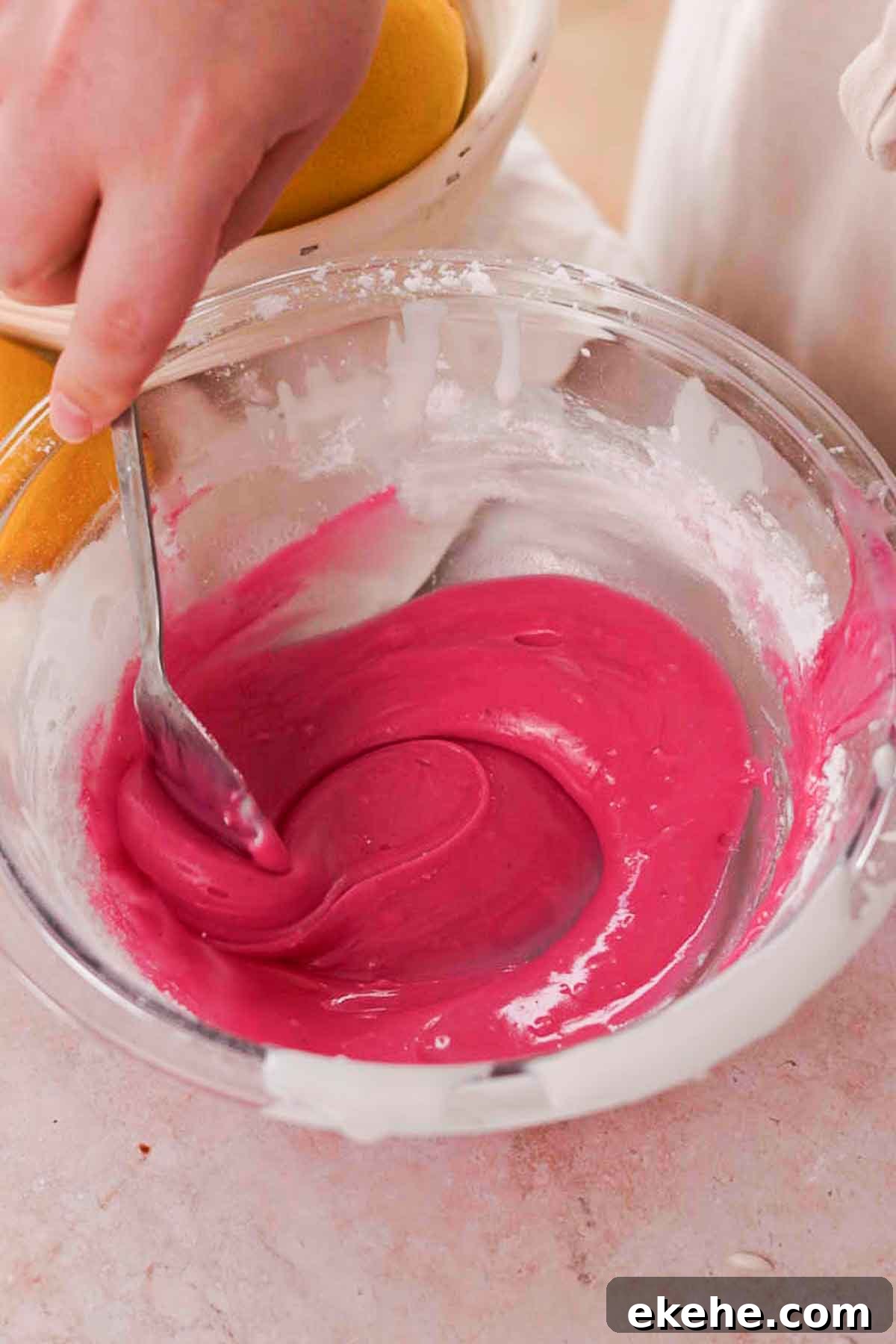 making purple brownie glaze