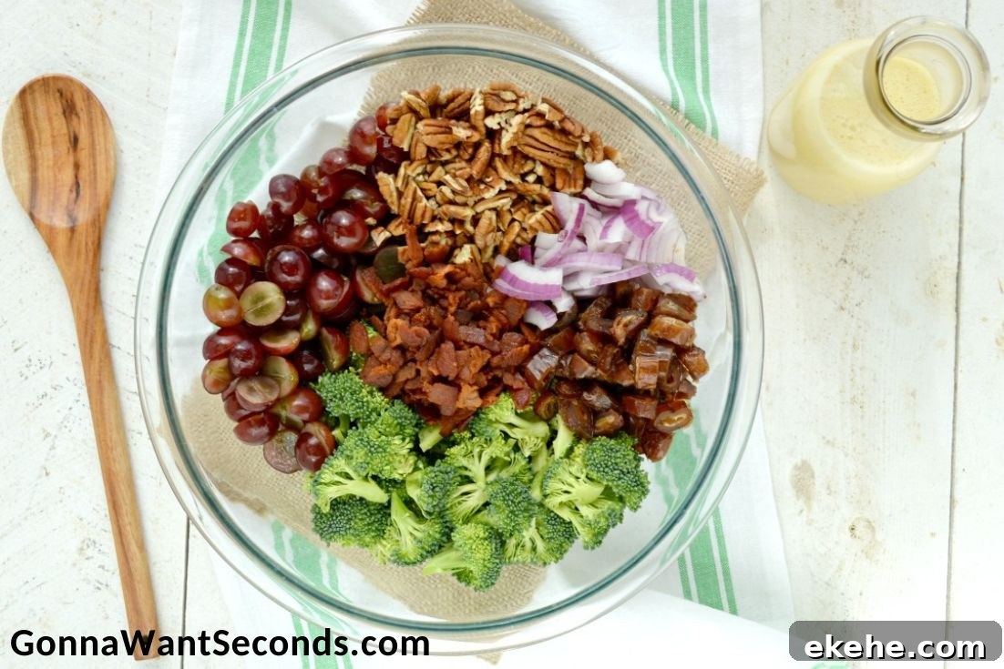 original broccoli salad recipe mixed ingredients