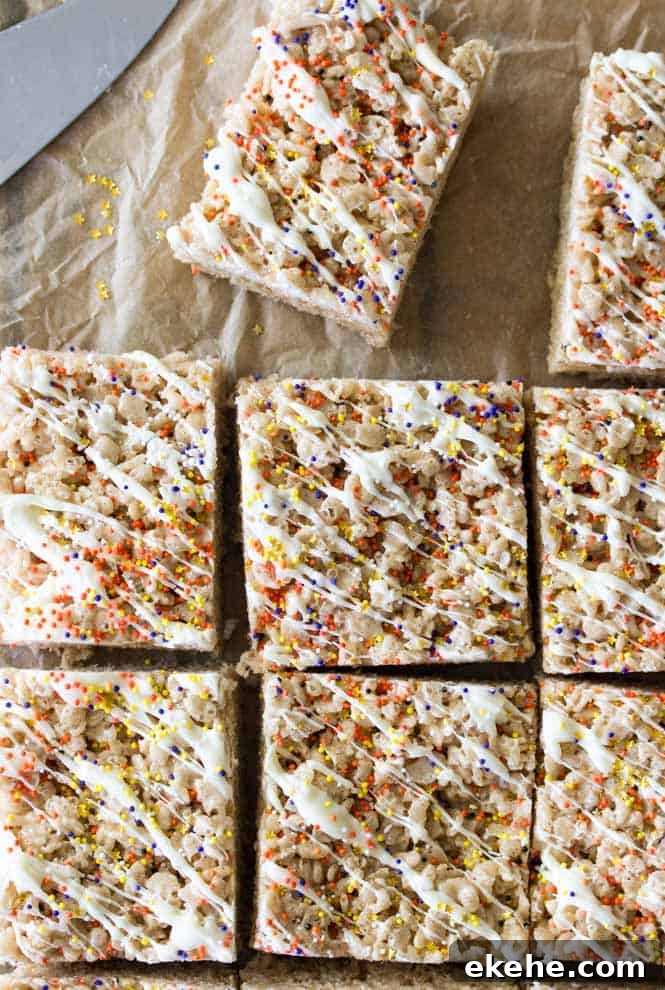 Pumpkin spice rice krispie treats