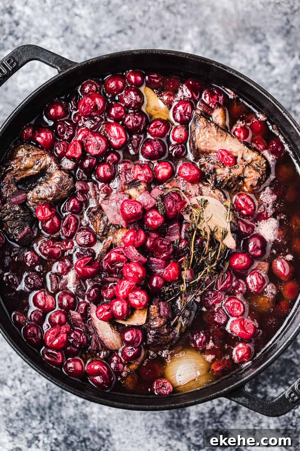 Fresh Cranberry and Red Wine Braised Short Ribs all done!