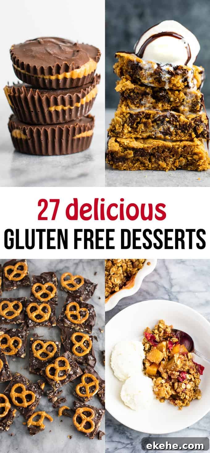 27 delicious gluten free dessert recipes – everything from gluten free cookie bars to fudge, no bake cookies, and more!