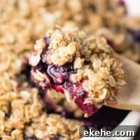 gluten free vegan blueberry peach crisp