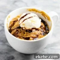 Microwave peanut butter cookie in a mug – gluten free dairy free, and refined sugar free