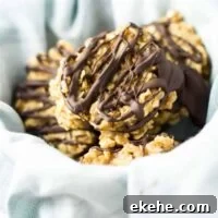 healthy peanut butter no bake cookies