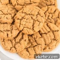 gluten free peanut butter cookies on a white plate