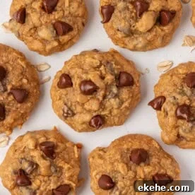 flourless peanut butter oatmeal chocolate chip cookies