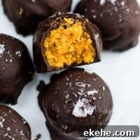 pumpkin truffles on a plate