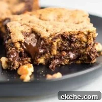gluten free cookie bar on a plate