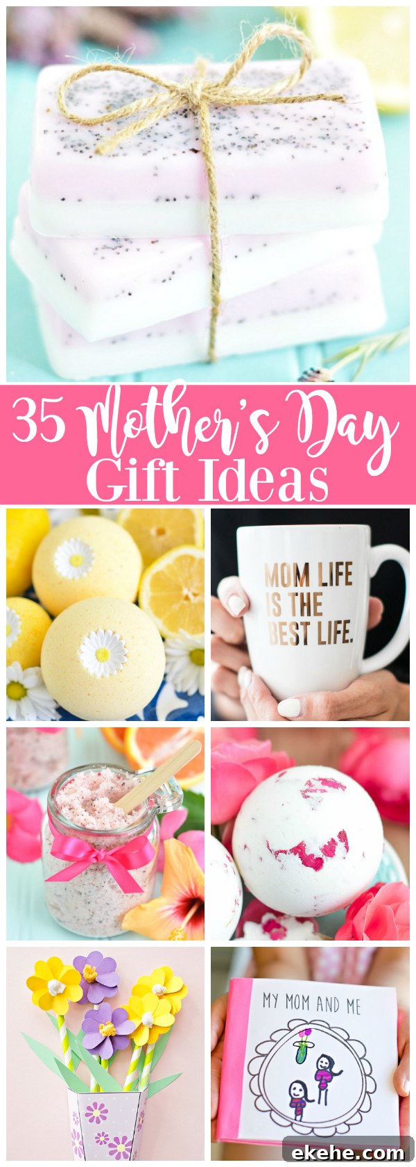 35 Creative Mother's Day gift ideas - handmade gifts for mom.