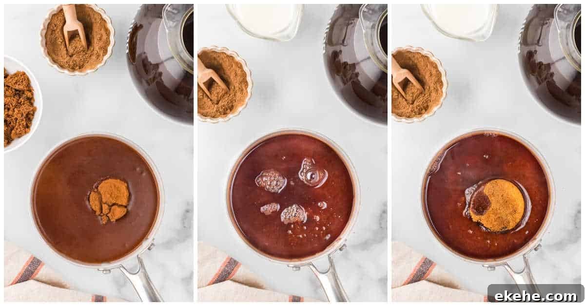 Collage of making the recipe in a pot.