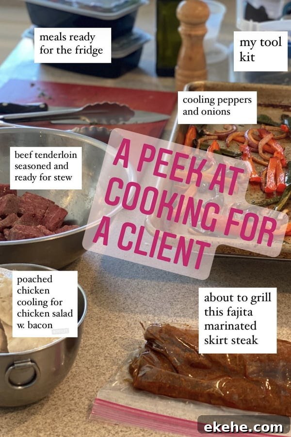 a peek at cooking for a personal chef client of amycaseycooks