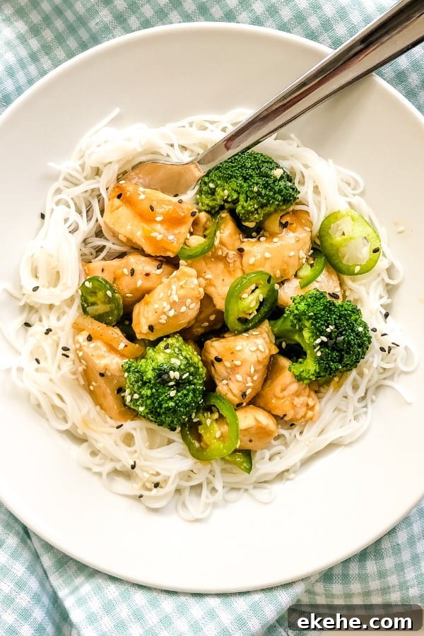 single serving of chicken stir fry