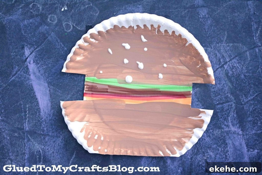 Hamburger Paperplate Craft