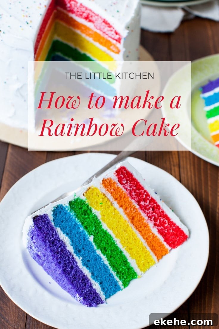 Rainbow Cake from thelittlekitchen.net