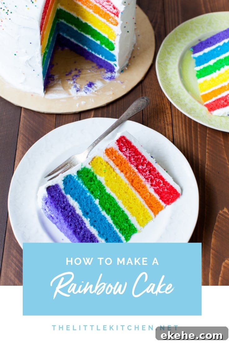 Rainbow Cake from thelittlekitchen.net