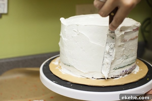 Rainbow Birthday Cake from thelittlekitchen.net