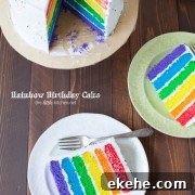 Rainbow Birthday Cake from thelittlekitchen.net