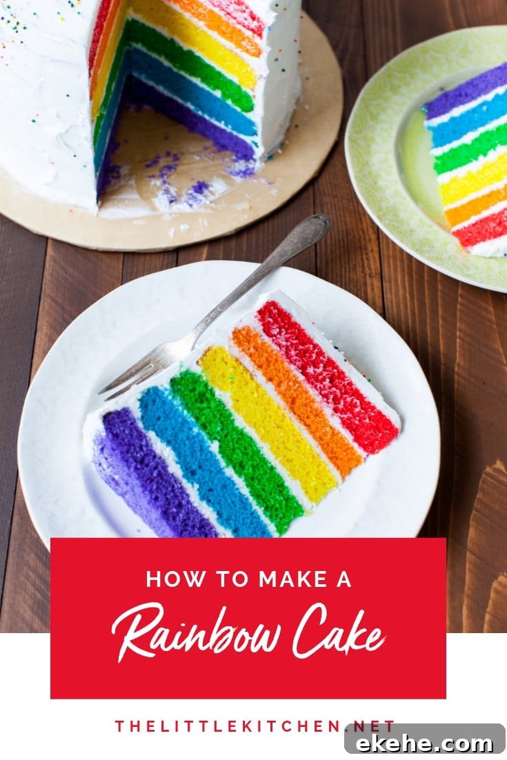 Rainbow Cake from thelittlekitchen.net
