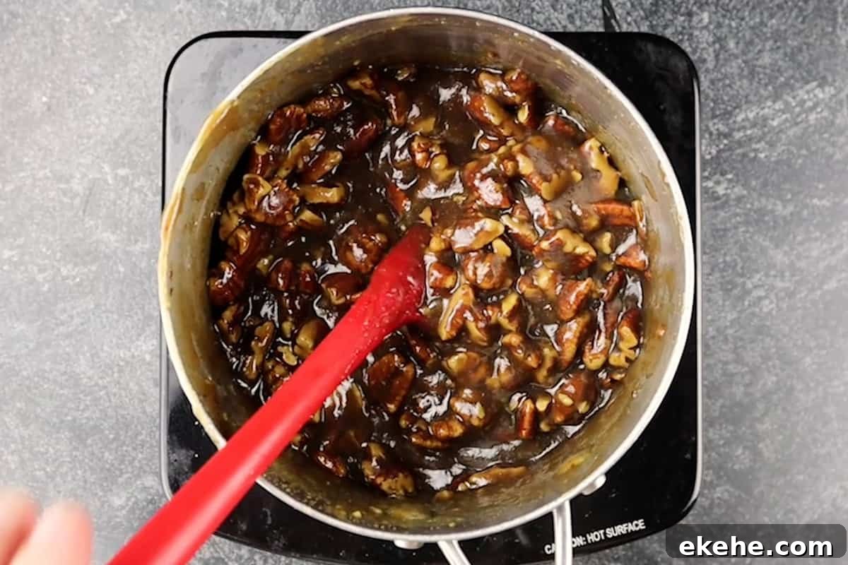 pecans added to filling