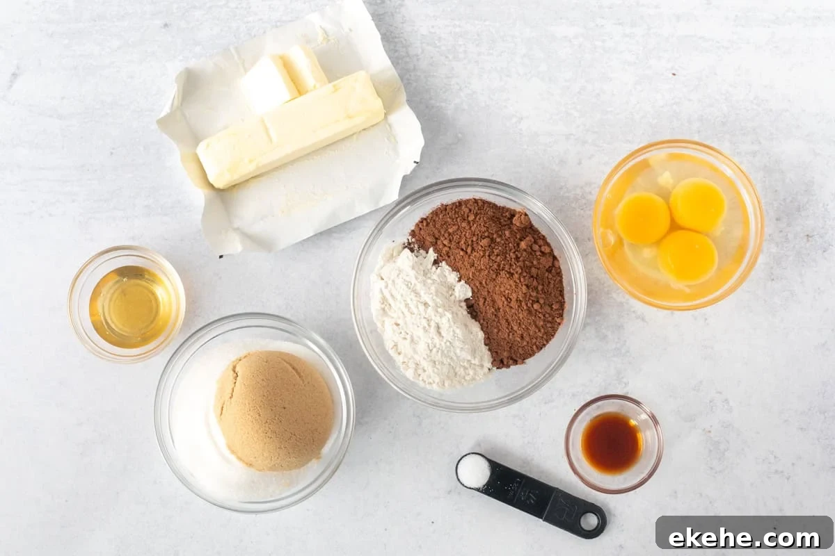 Ingredients for Brownies