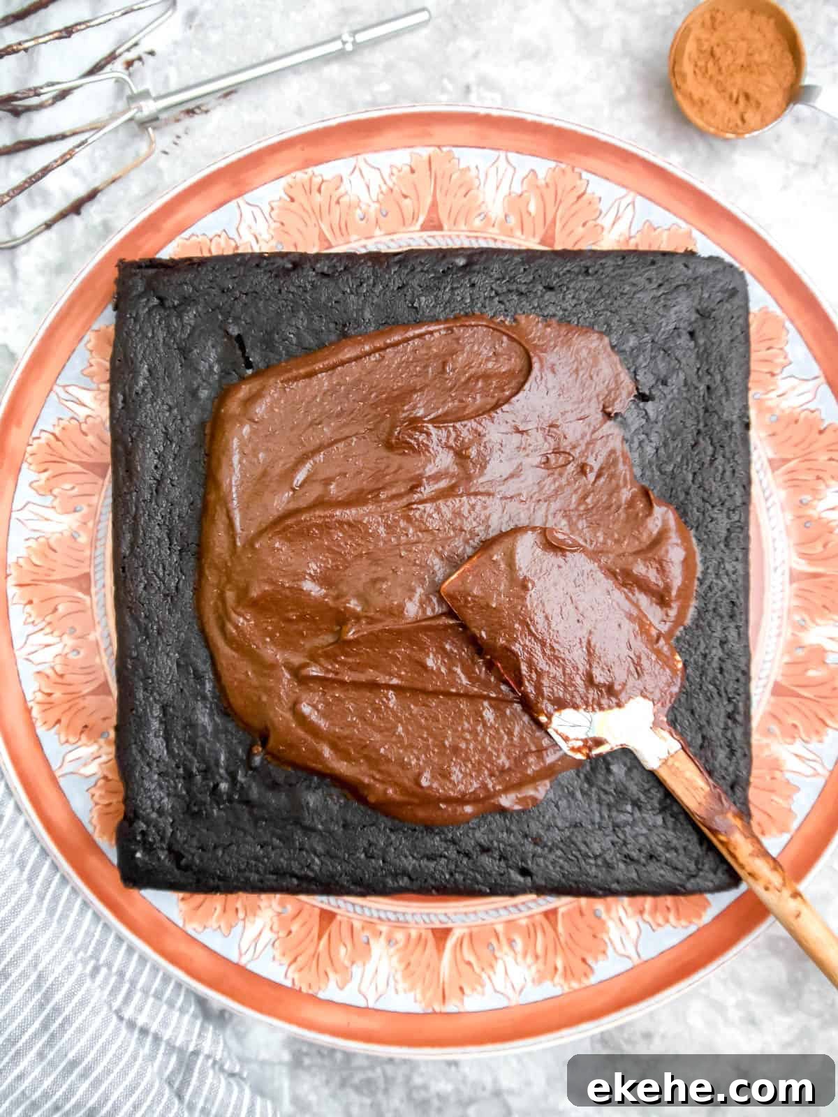 Paleo Single Layer Chocolate Cake with Chocolate Frosting (Dairy-free, GF) | Perchance to Cook, www.perchancetocook.com