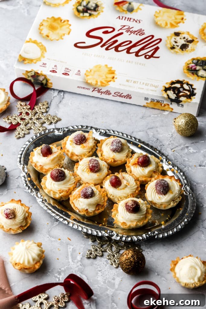 white chocolate cranberry mini cheesecakes
