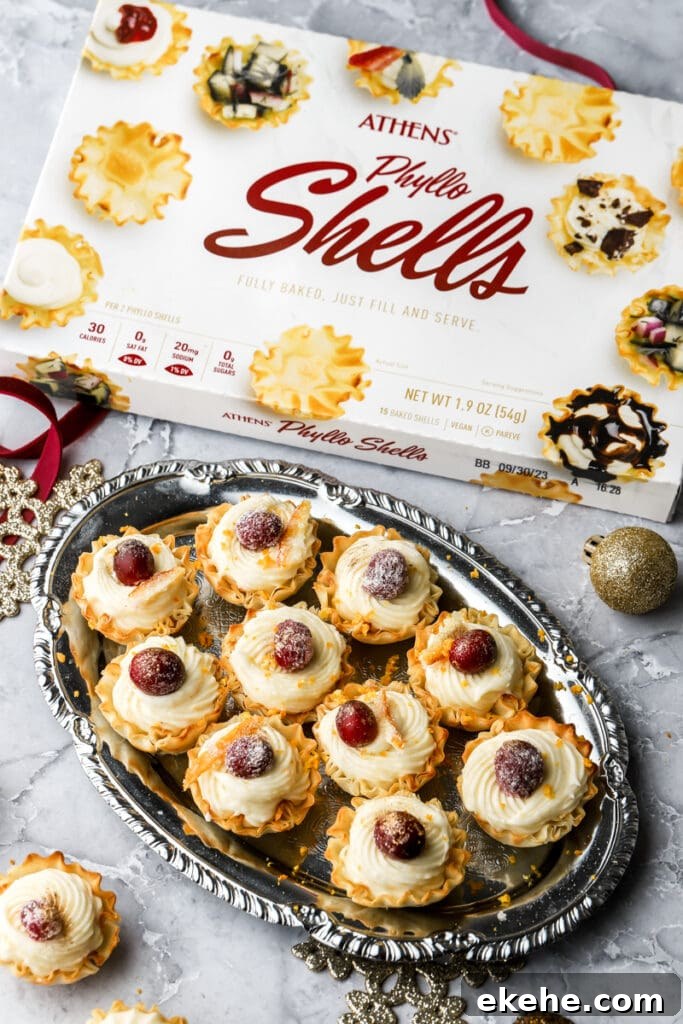 mini pies with athens phyllo shells box