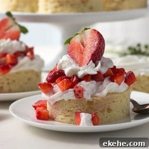Low Carb Strawberry Shortcake Dessert is gluten free with a dairy free almond cake.