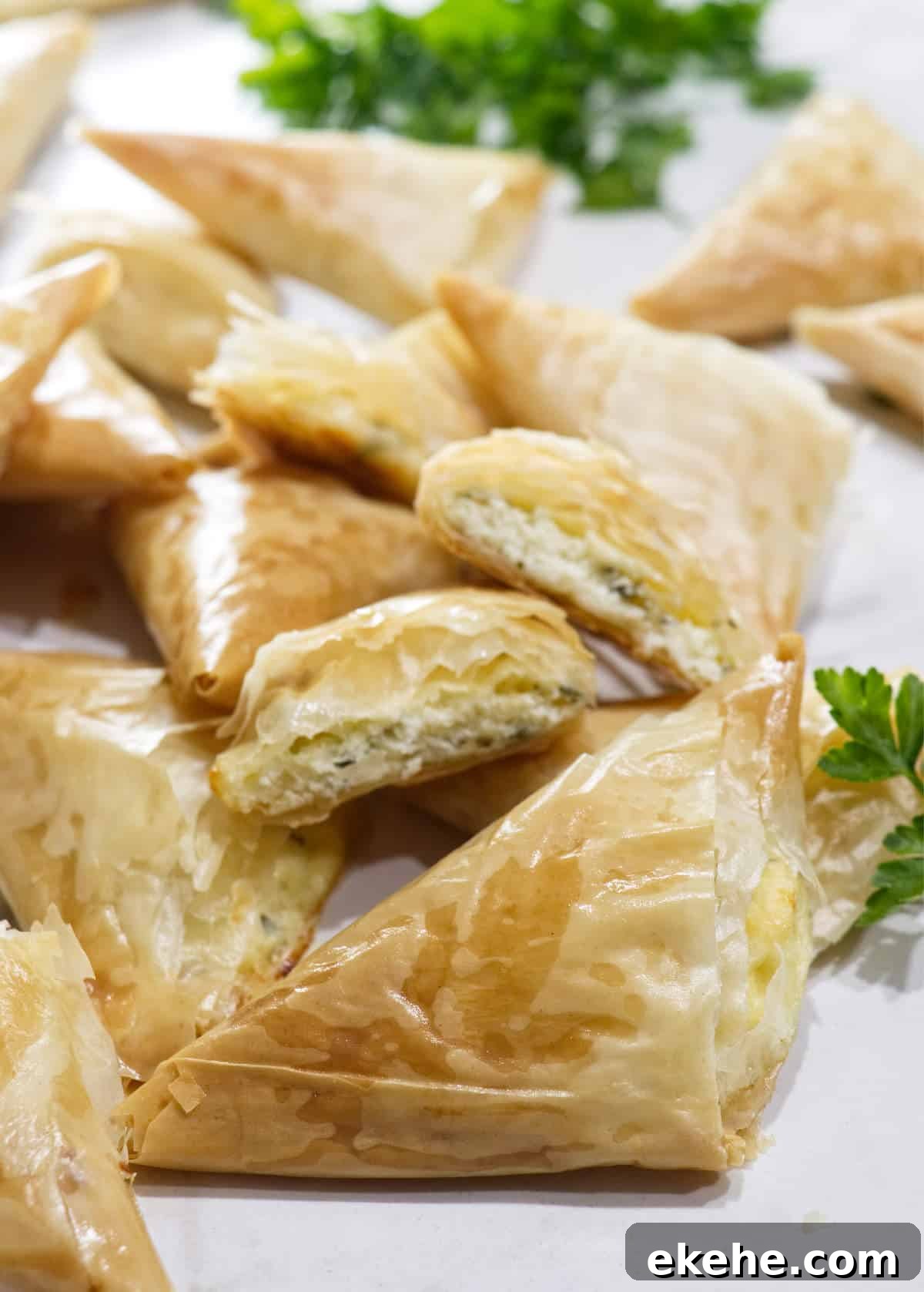 Greek Cheese Triangle Pies (Tiropita)
