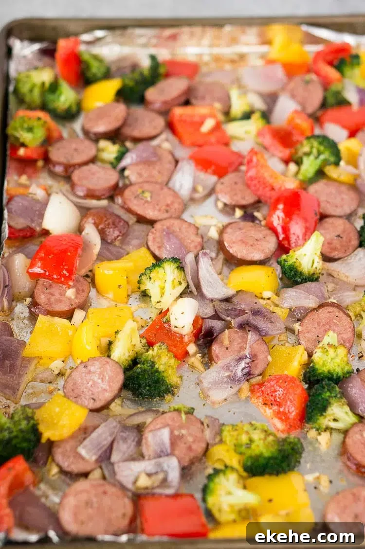 roasted vegetables and sausage recipe - low carb keto paleo whole30